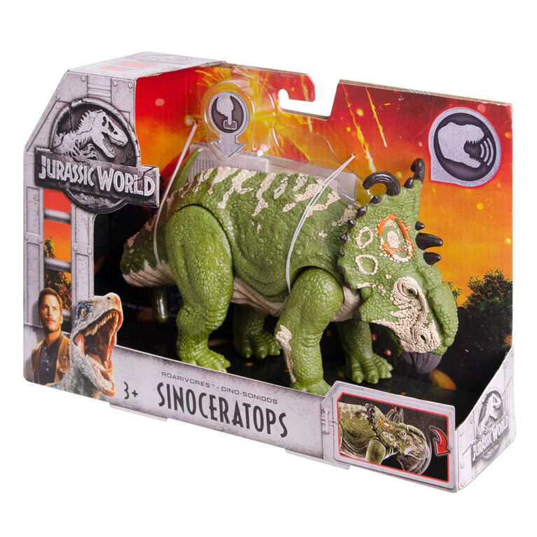 Jurassic World Fallen Kingdom Sinoceratops Roarivores Dinosaur Mattel NEW