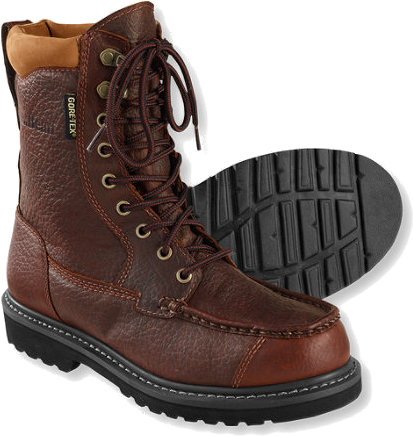 hih top brown leather hiking boots with moc toe – Jurassic-Pedia
